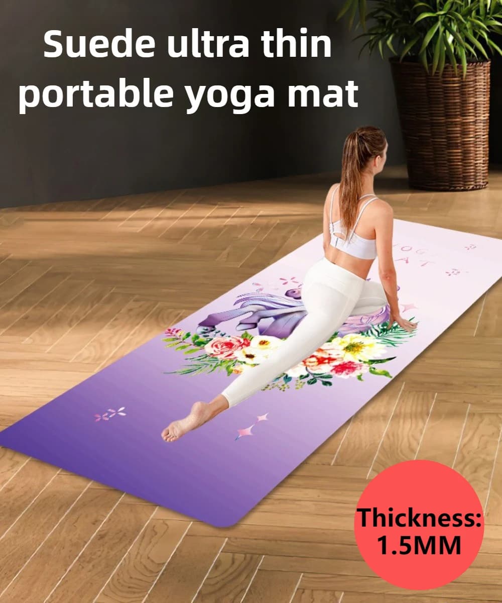 Tappetino per asciugamano yoga antiscivolo in gomma naturale per assorbimento del sudore per yoga caldo palestra di casa portatile pieghevole leggero facile da pulire