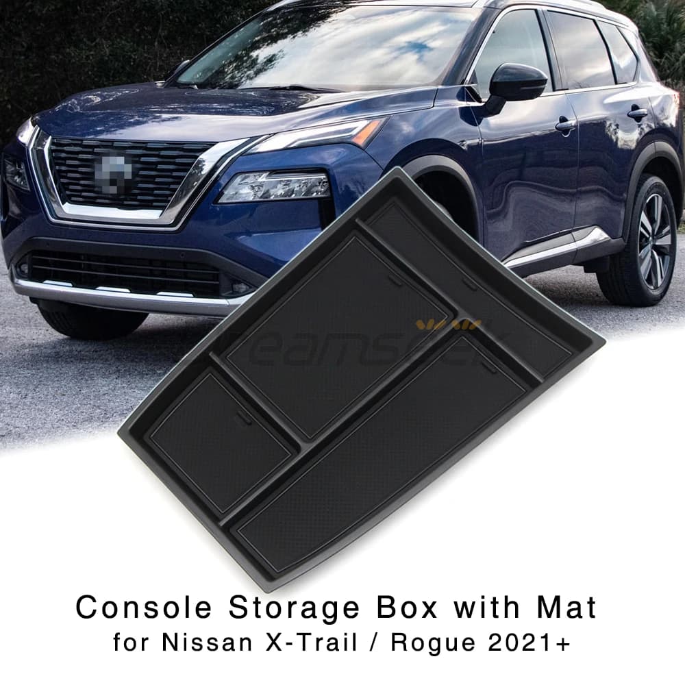 Scatola portaoggetti per Console centrale per auto per Nissan X-Trail Rogue T33 2021 2022 2023 2024 vassoio portaoggetti inferiore accessori in plastica nera