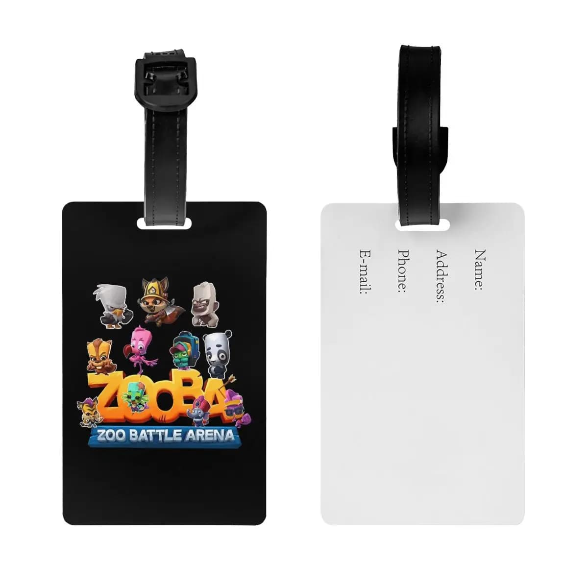 Etichette per Bagagli Zooba Battle Arena, Accessori per Valigie, Targhette per Bagagli da Viaggio, Porta Etichette con Spazio per Nome e Indirizzo