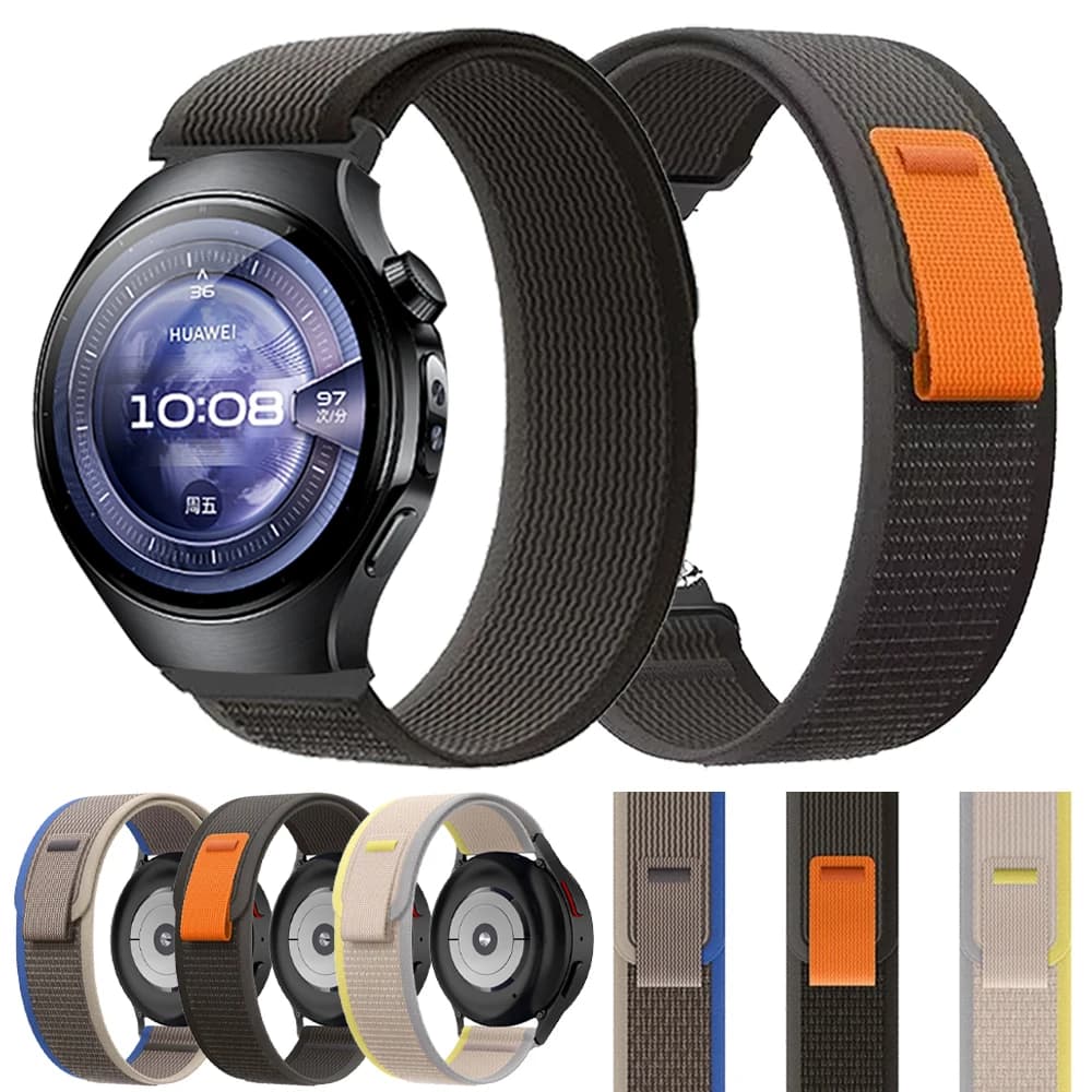 Cinturino in nylon da 20/22mm per HUAWEI WATCH 5 46mm 4 GT 5 Pro GT5 GT4 Cinturino definitivo per Garmin Forerunner 265 Bracciale sportivo traspirante