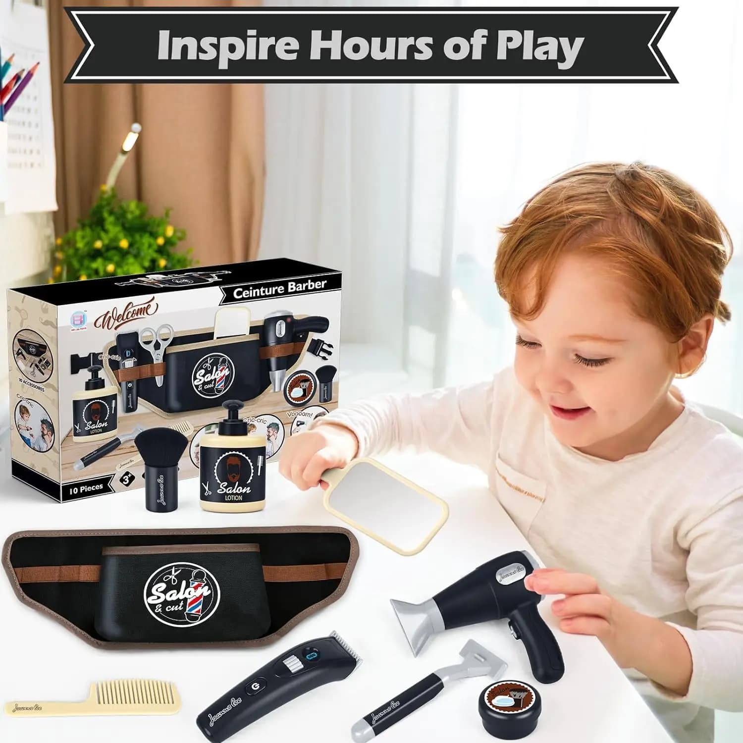 Funny Simulation Role Game Barbiere Fining Games Hairdresser Set Marsupi Puzzle for Kids Birthday Christmas Toy Gift