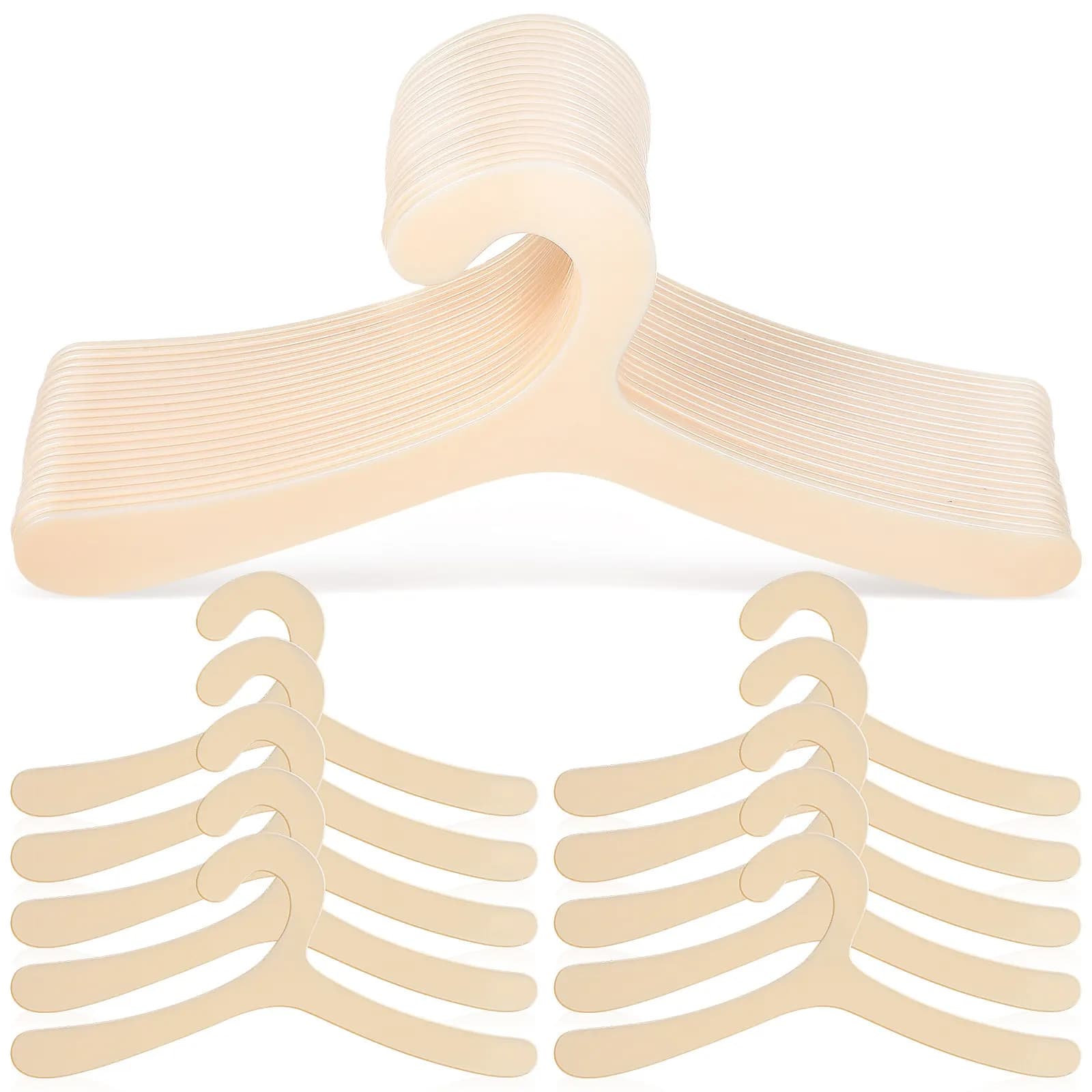 40 Pieces Home Animal Clothes Hangers, Robust Plastic Holders for Dogs and Cats Dresses, Drying and Conservation Organizers for Small Animals