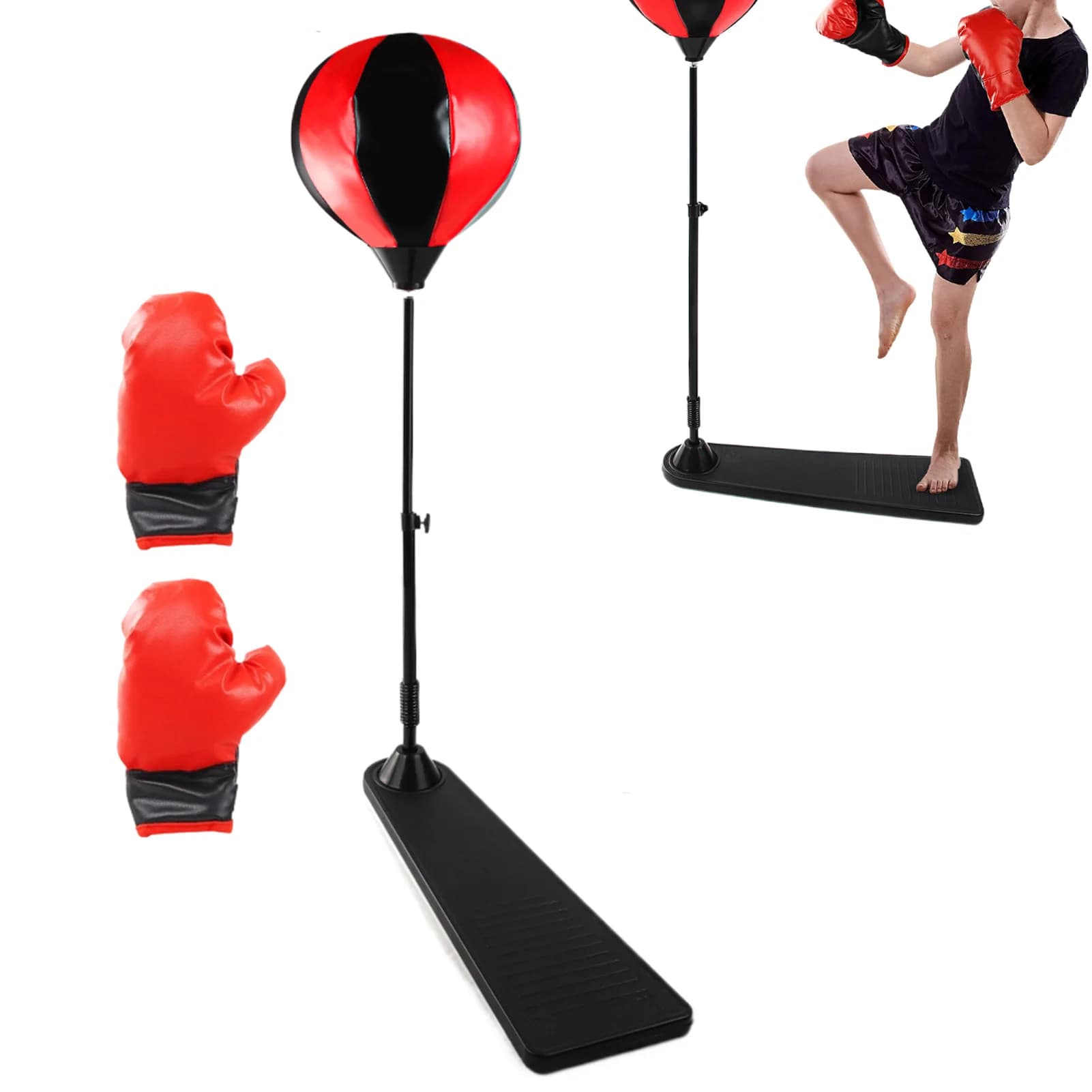 Children's boxing bag Boxing ball with gloves Set of adjustable boxing balls for home gym Indoor antistress fitness exercise
