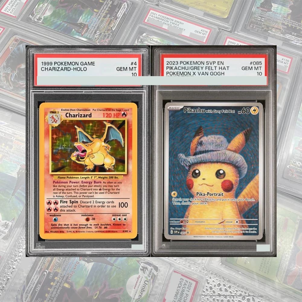Anime Ptcg Proxy Graded Collection Card Grey Felt Hat Van Gogh Full Art Promo Svp English #085 Gem Mt10 Holographic Labels Gifts