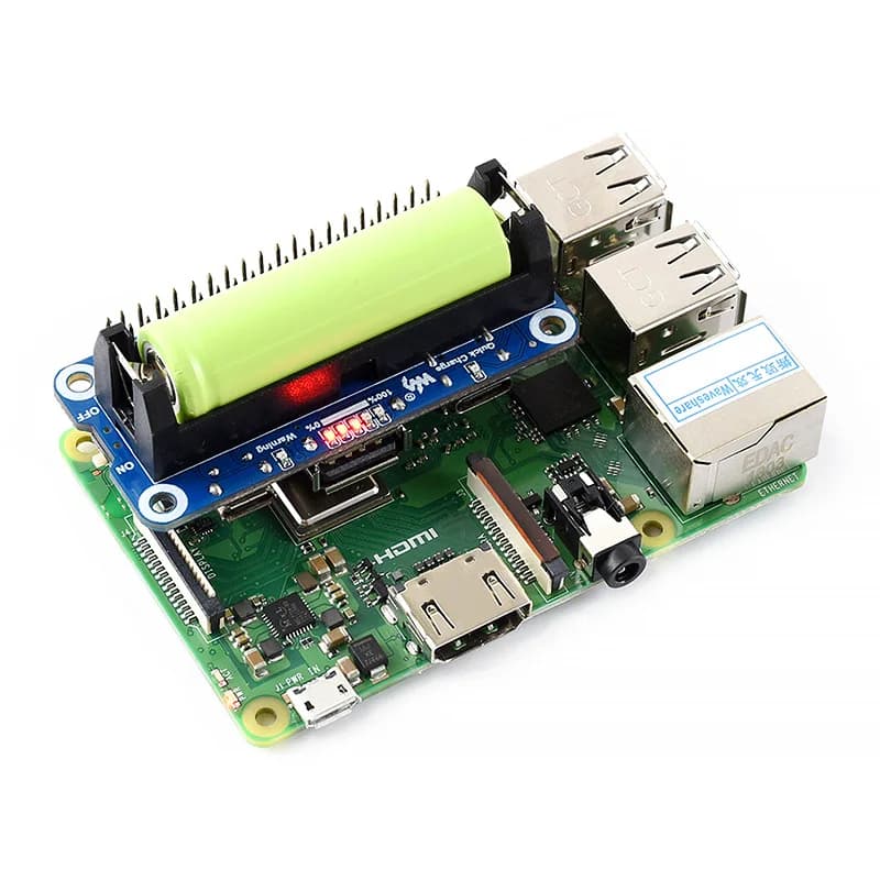 Raspberry Pi 4B/3B+/Zero W Lithium Battery Expansion Board - 5V Power Bank Module with Bidirectional Fast Charging