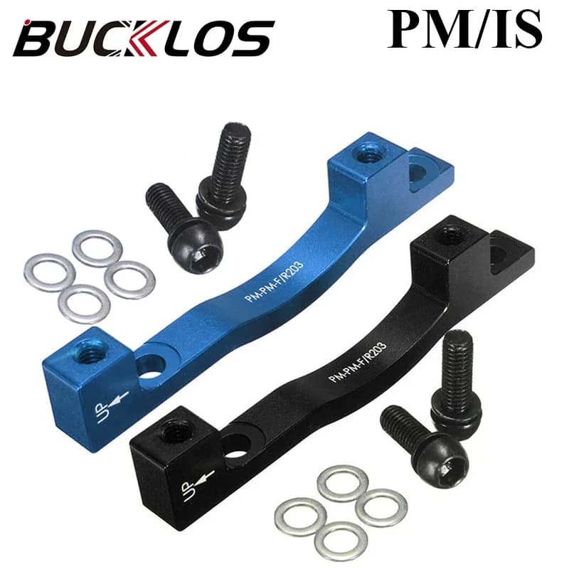 BUCKLOS bicicletta PM/IS adattatore freno a disco anteriore posteriore adattatore freno MTB per rotore 180/203mm staffa freno in lega di alluminio parte bici