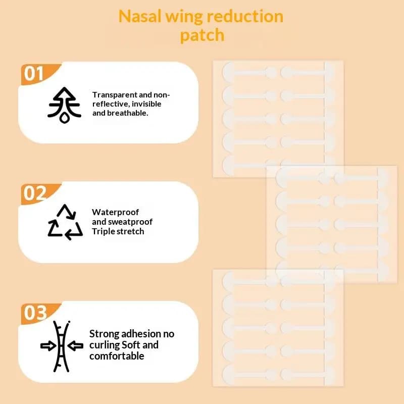 ❤️ 10/20/30 Sheets Nasal Stickers Nasal Wing Patches Dumbbell Nose Wing Stickers Shrink The Nostrils Shaper Face Care Tool