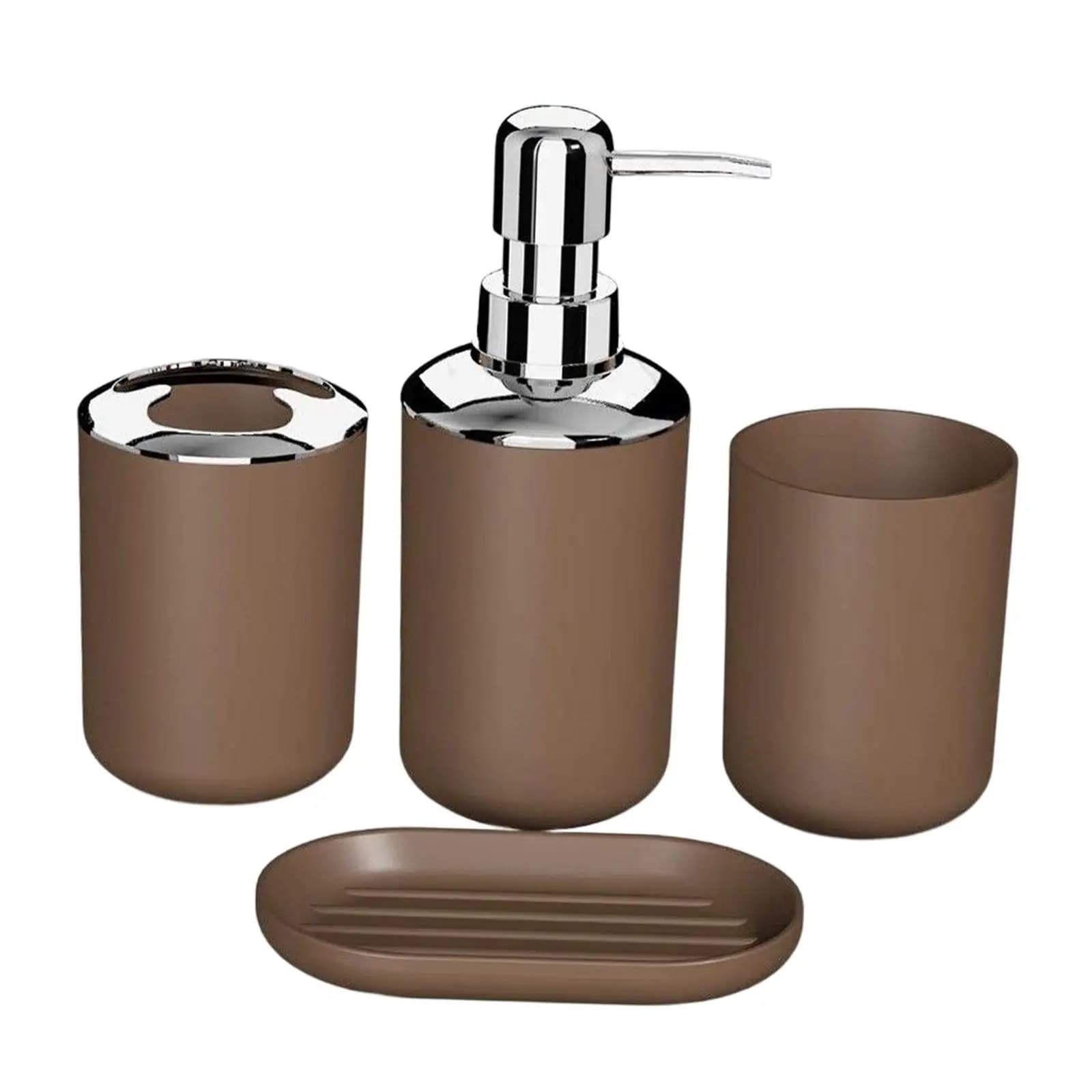 4Pcs Bathroom Accessories Set & Toothbrush Holder for Office Buildings