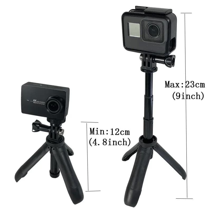 Monopiede allungabile per selfie stick con montaggio su treppiede per accessori Gopro Hero