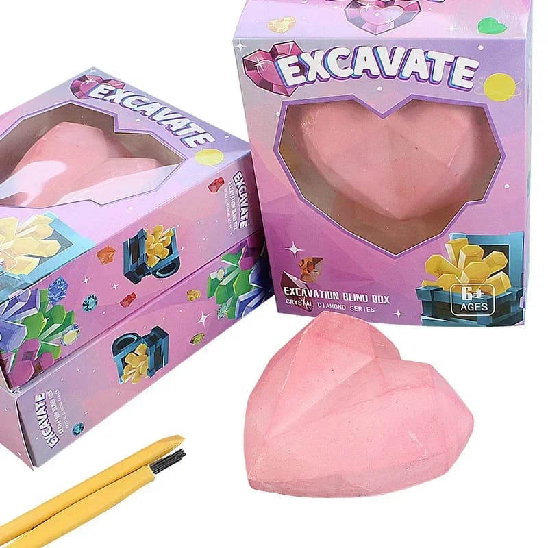 Kit di Scavo Archeologico Fai-da-Te con Gemme da Sirena per Bambini - Puzzle Artigianale, Scatola Sorpresa per Scavare Tesori, Gioco Educativo