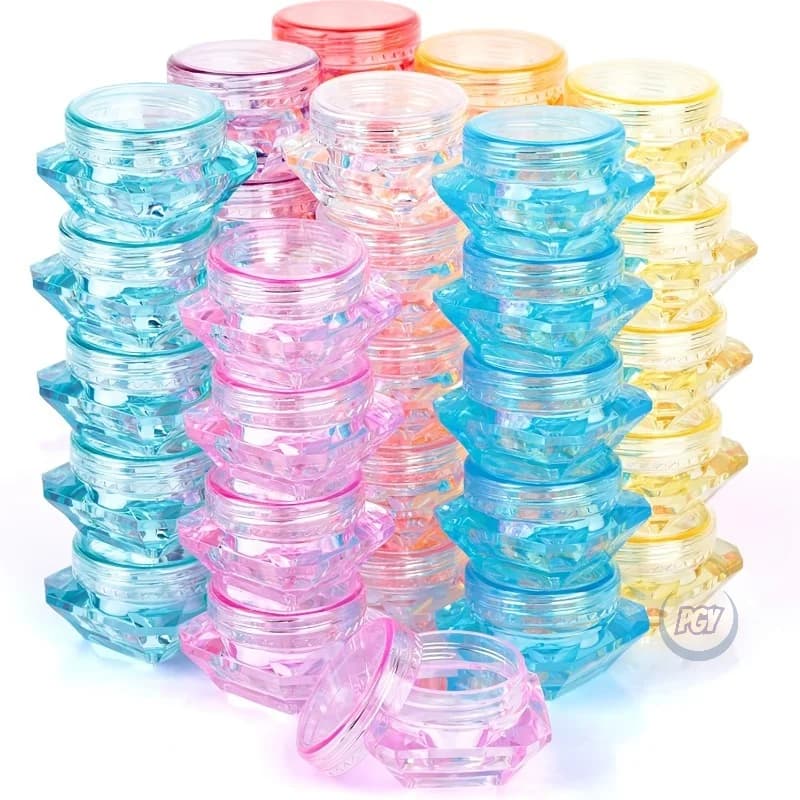 40 pieces Cosmetic containers 3 ml sample Vacuum container Plastic travel jar Baractol Nails Powder Lotion Cream Conservation Samples