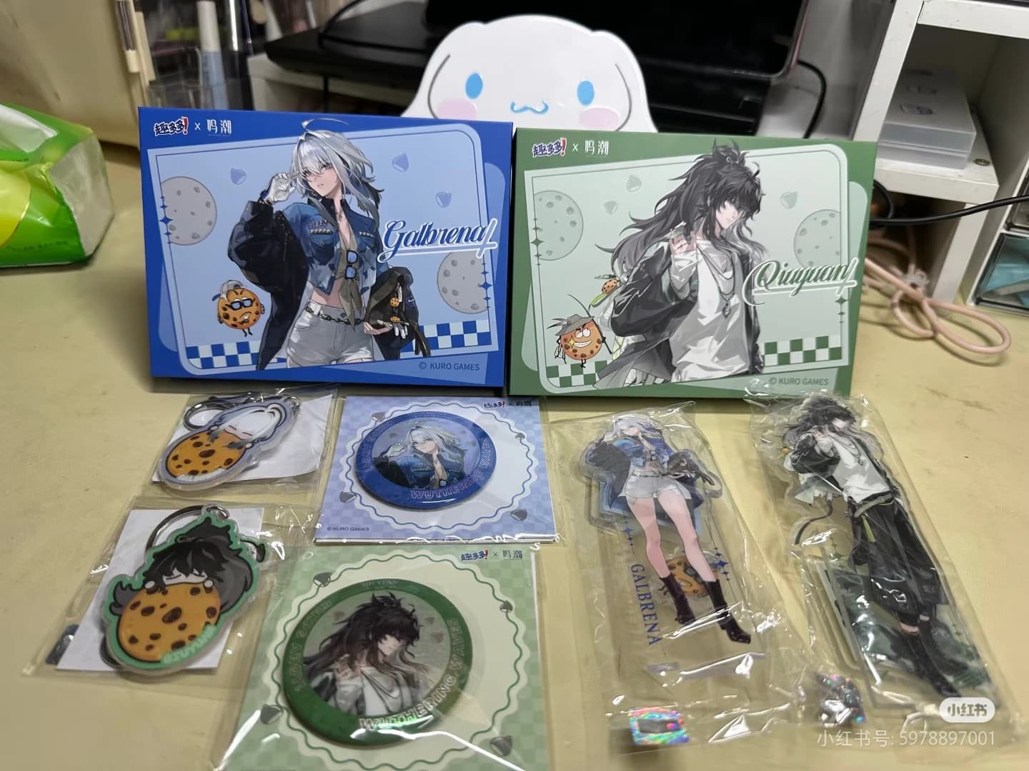 In stock Official game Wuthering Waves New Collab GALBRENR Phoebe QIUYUAN Lupa Cosplay Distinctive Box Acrylic Basing Pendant