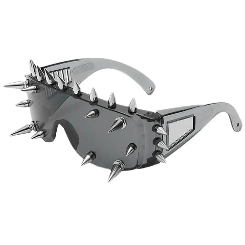 Occhiali da sole Steampunk Uomo Donna Cyberpunk Gotico con montatura grande Rivetto Occhiali da sole a spillo Occhiali punk unisex per feste Viaggi Festival