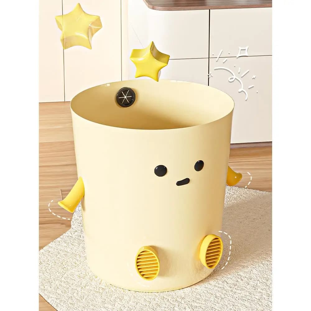 Modern Fixed No-Pressure Ring Trash Can Hidden Bedroom Luxury Simple Home Living Room Waste Bin Paper Basket Household Tool
