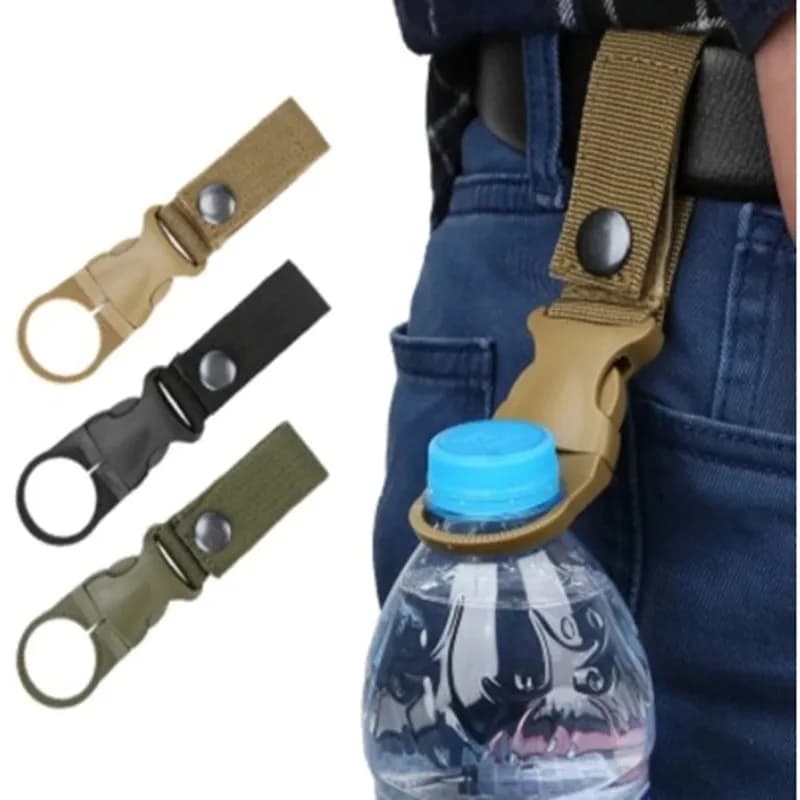 molle attaccare tessitura outdoor Quickdraw Moschettone zaino Gancio gancio campo escursione Bottiglia d'acqua clip appendere chiusura Fibbia Supporto strumento