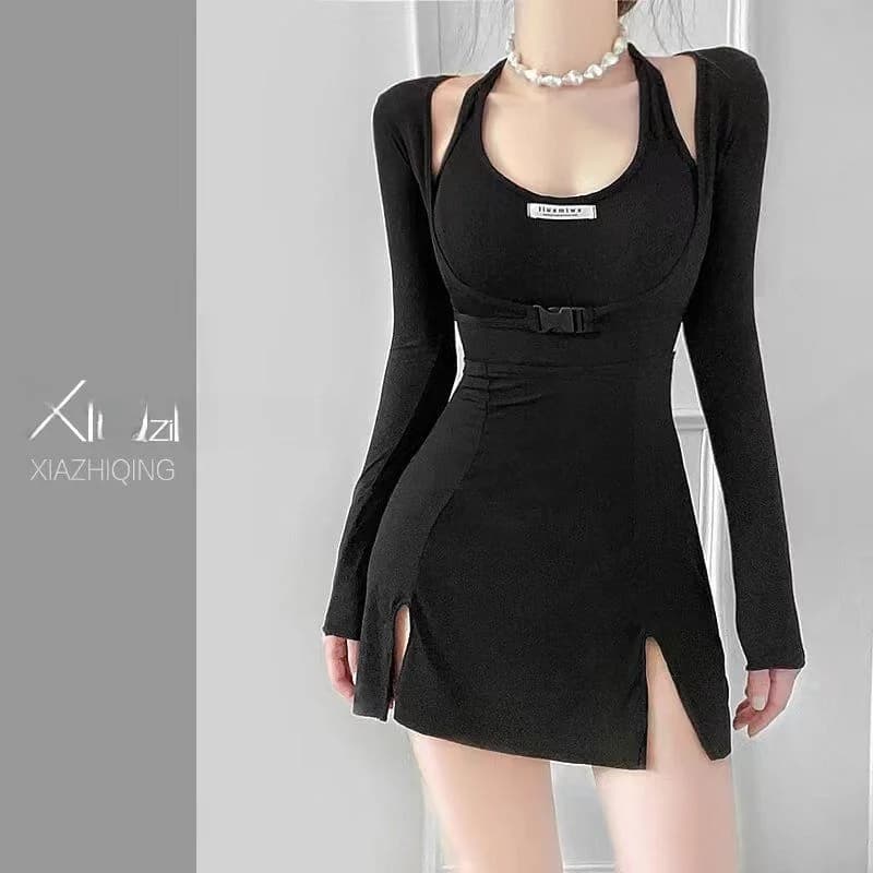 Costume da bagno termico a maniche lunghe da donna di alta gamma, che copre la pancia, taglie forti, casual, in nylon