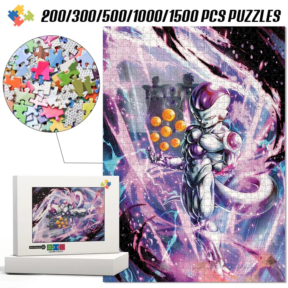 Giochi di Logica per Adulti, Puzzle in Legno Dragon Ball Goku 1000 Pezzi, Giocattoli Educativi per Bambini, Regali per Riunioni Familiari