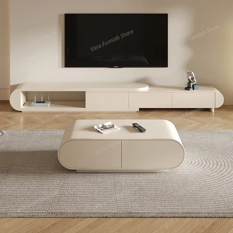 Mobile TV con Scaffali Espositivi, Supporto Monitor Moderno per Soggiorno, Mobile di Lusso di Design per Casa e Hotel