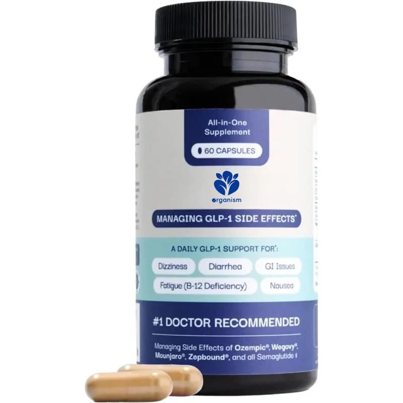 Natural supplements GLP-1 contain probiotics, vitamin D3/B12, chromium and ginger root -60 capsules (supply 30 days)