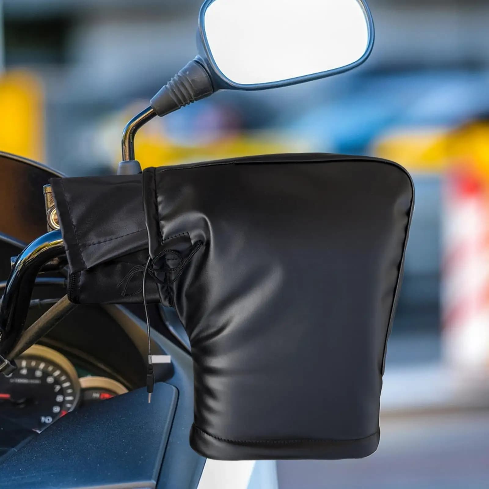 Manicotti per manubrio moto riscaldati Guanto da equitazione per climi freddi Guanti per impugnatura per moto per scooter ATV Motoslitta