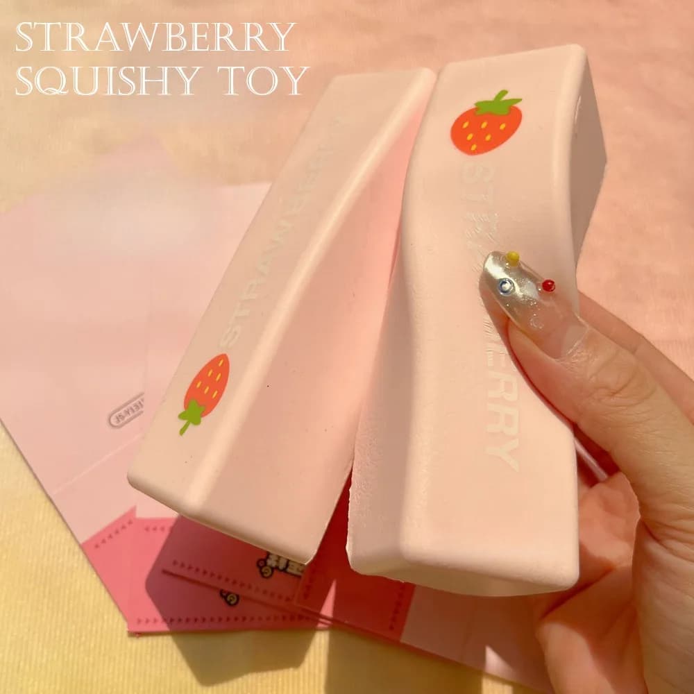 Squishy fragola e schiuma di cioccolato giocattolo da spremere sollievo dallo stress lento aumento sensoriale agitarsi per l'ansia ADHD autismo regali per i bambini