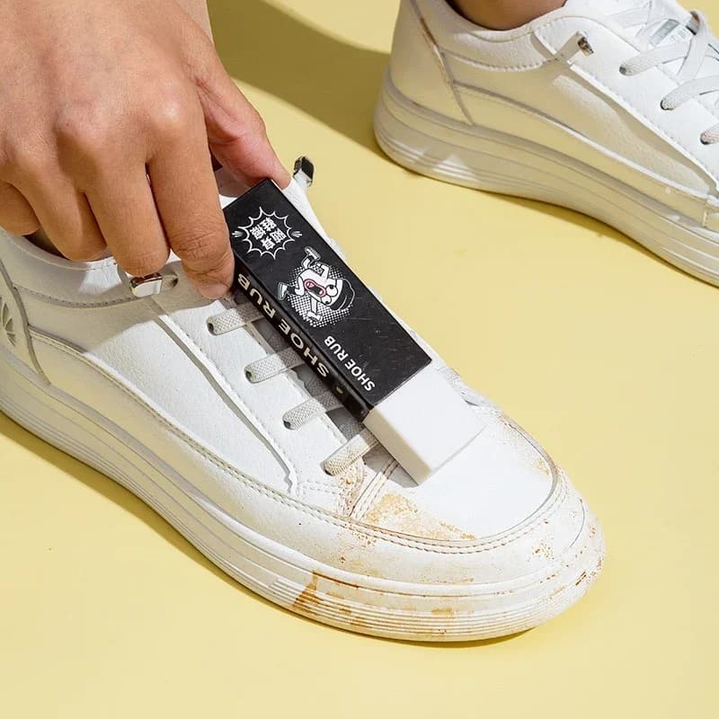 Gomma portatile per la pulizia delle scarpe, gomma decontaminante per sneaker, finitura opaca, facile da lucidare, accessorio per scarpe bianche, rimuovi macchie.