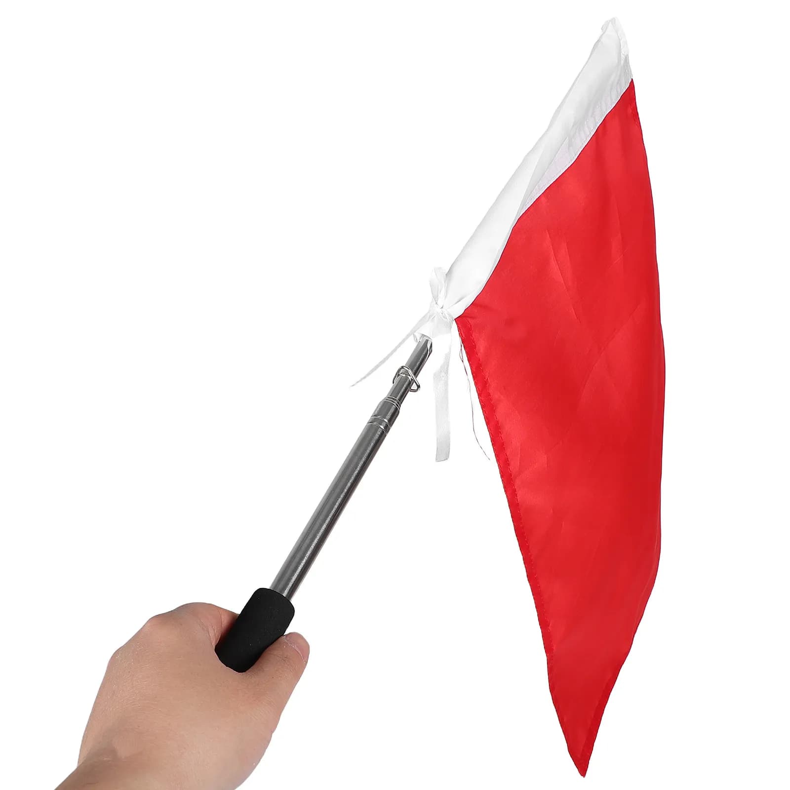 2Sets Telescoping Travel Guide Flagpole Set Stainless Steel Portable Handheld Flag Pole 10-47In for School Outings Outdoor
