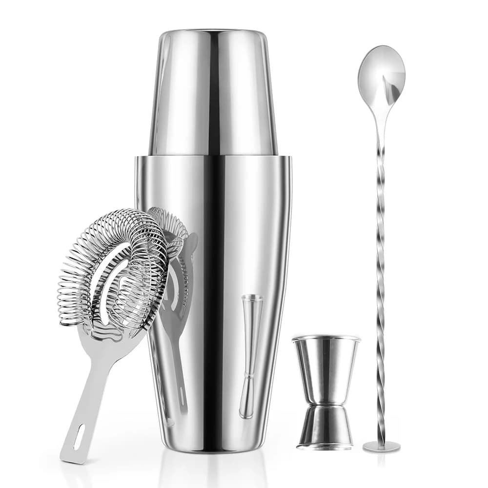 4/5 pz Boston Cocktail Shaker Set Professionale In Acciaio Inox Barman Tazza di Vino Cocktail Mixer Martini Cocktail Shaker Bar Set