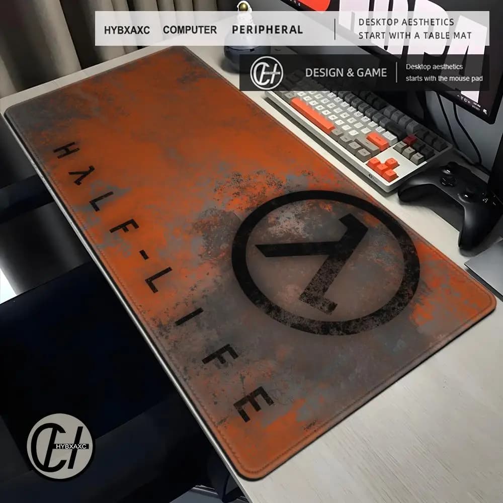 Tappetino per mouse da gioco HD Printing Game H-Half Life Boy Pad XXL in gomma naturale, tappetino da scrivania per il gaming, adatto per World of Tanks, CS GO