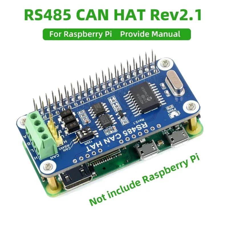 The SPI interface of the Raspberry Pi RS485 CAN expansion card HAT allows stable long distance communication for Pi 4B/3B /3B/Zero