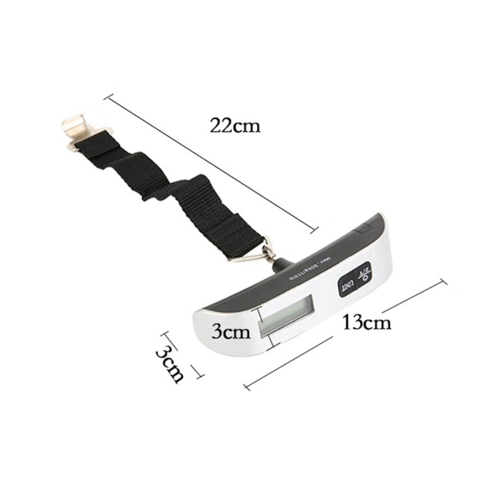 AFOURT-2X Bilancia da appendere digitale LCD Valigia per bagagli Bilancia per bagagli con cintura per strumento di peso elettronico 50Kg/110Lb