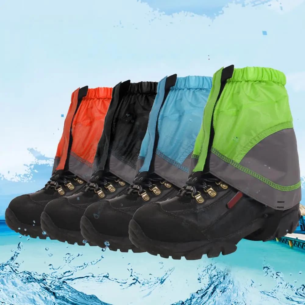 Ghette da trekking Ghette per gambe regolabili impermeabili Protezioni Stivali Scarpe Protezione bassa alla caviglia con nastro di fissaggio Ghette alla caviglia