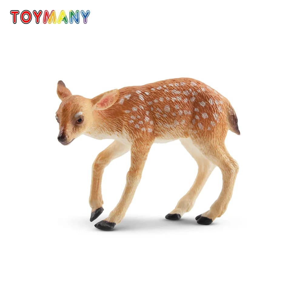 Toymany Simulazione Fulvo Fauna Selvatica Modello Animale Giocattolo Mini Figure Bambole Action Figurine Giocattoli Regalo per Bambini Decorazione Torta