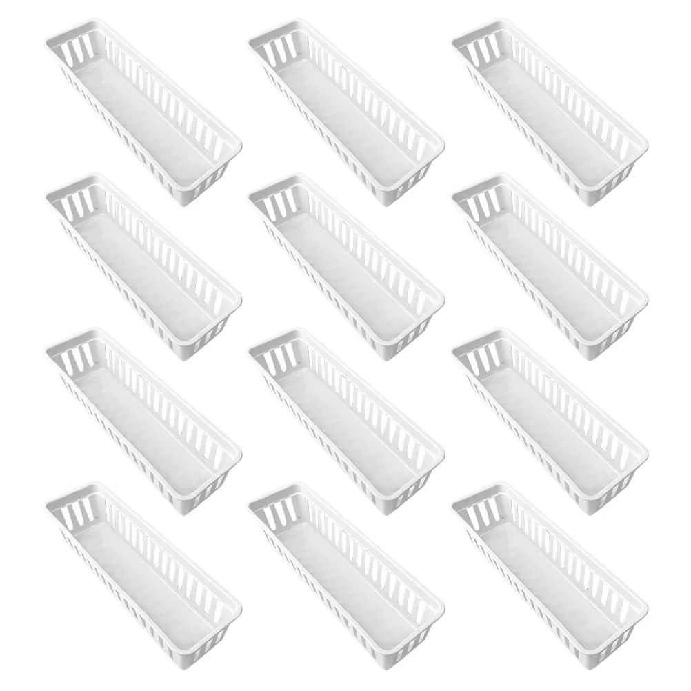 Cestino portaoggetti da 12 pezzi, portapenne in plastica multiuso per scrivania, aula, ufficio, organizer per cancelleria, contenitore per pastelli