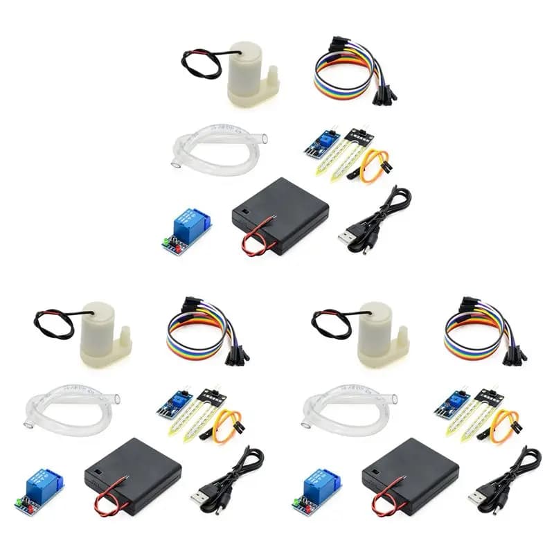 ABLQ 3Set Automatic Irrigation DIY Kit Water Pump Soil Moisture Detection Garden Drip Watering Watering Irrigation System