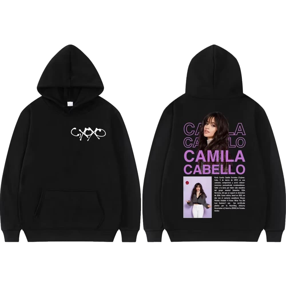 Singer Camila Cabello Merch Hoodies Men Women Clothing Fashion Aesthetic Pullovers High Quality Fleece Long Sleeve Sweatshirts