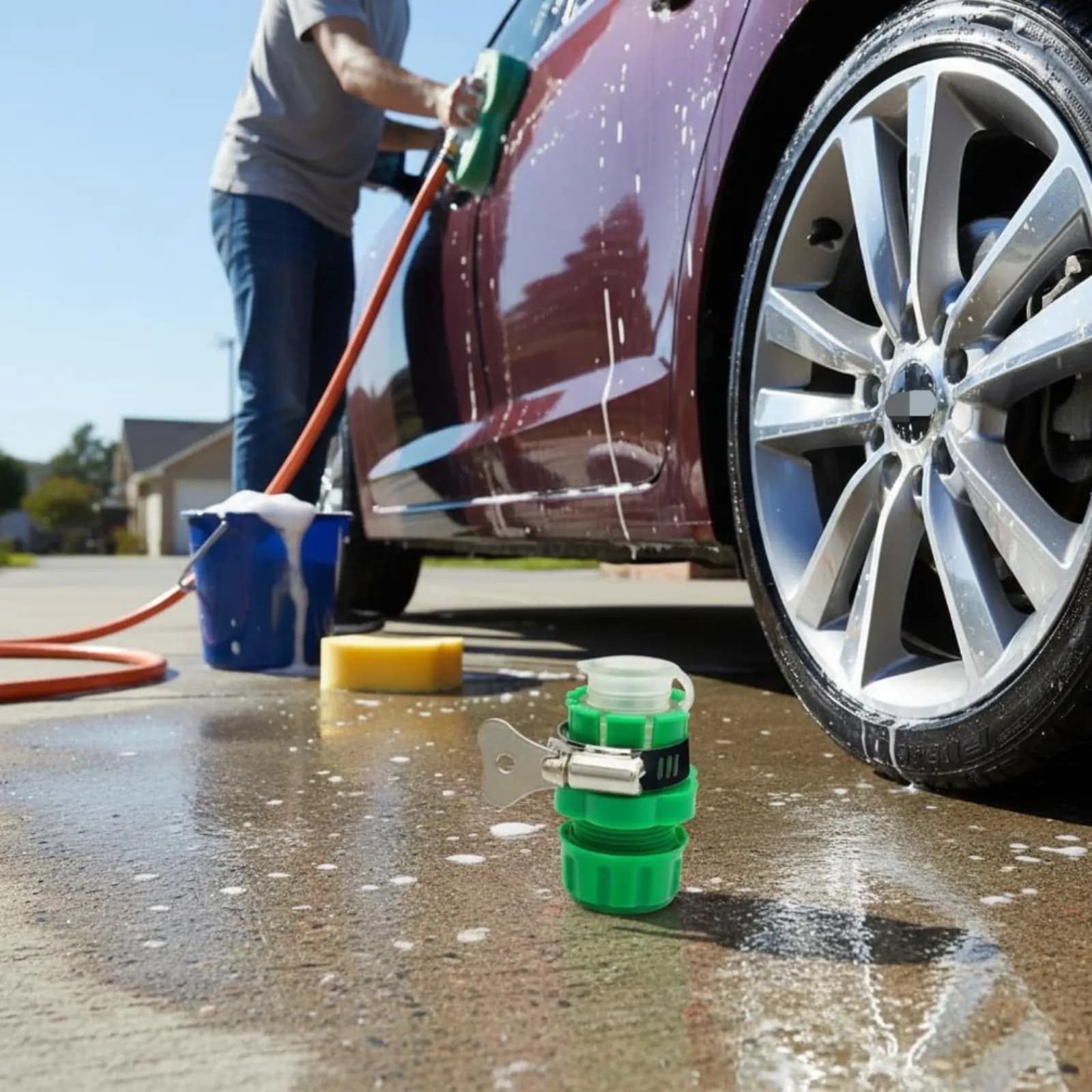 Car Washer Connector, Universal Tap to Tube Adapter, Universal Tap Connector, Universal Tap Connector, No Necessary Tools, Gardening Equipment