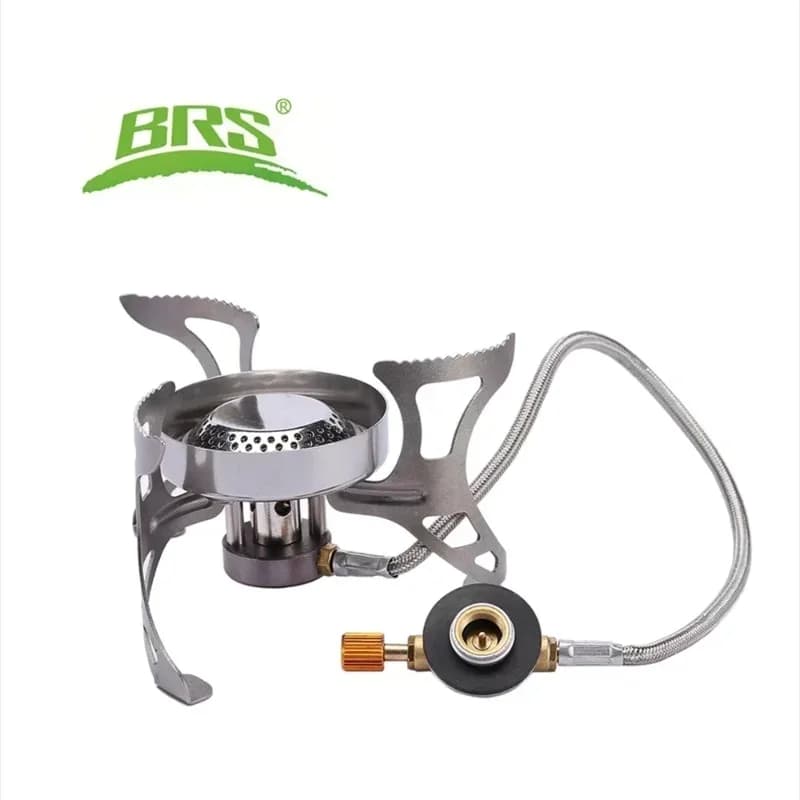 BRS-51 New Portable Gas Stove, Camping Gas Adapter, Windshield Burner, Camping Equipment