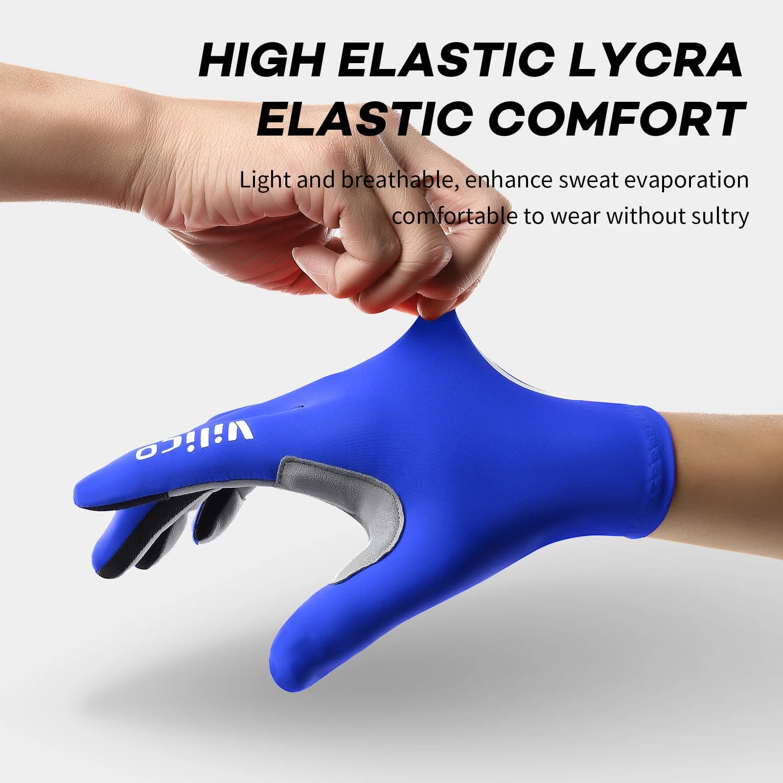 Sun protection gloves for men and women in summer, thin, breathable, UV-resistant, driving and cycling gloves, red, blue, white and black