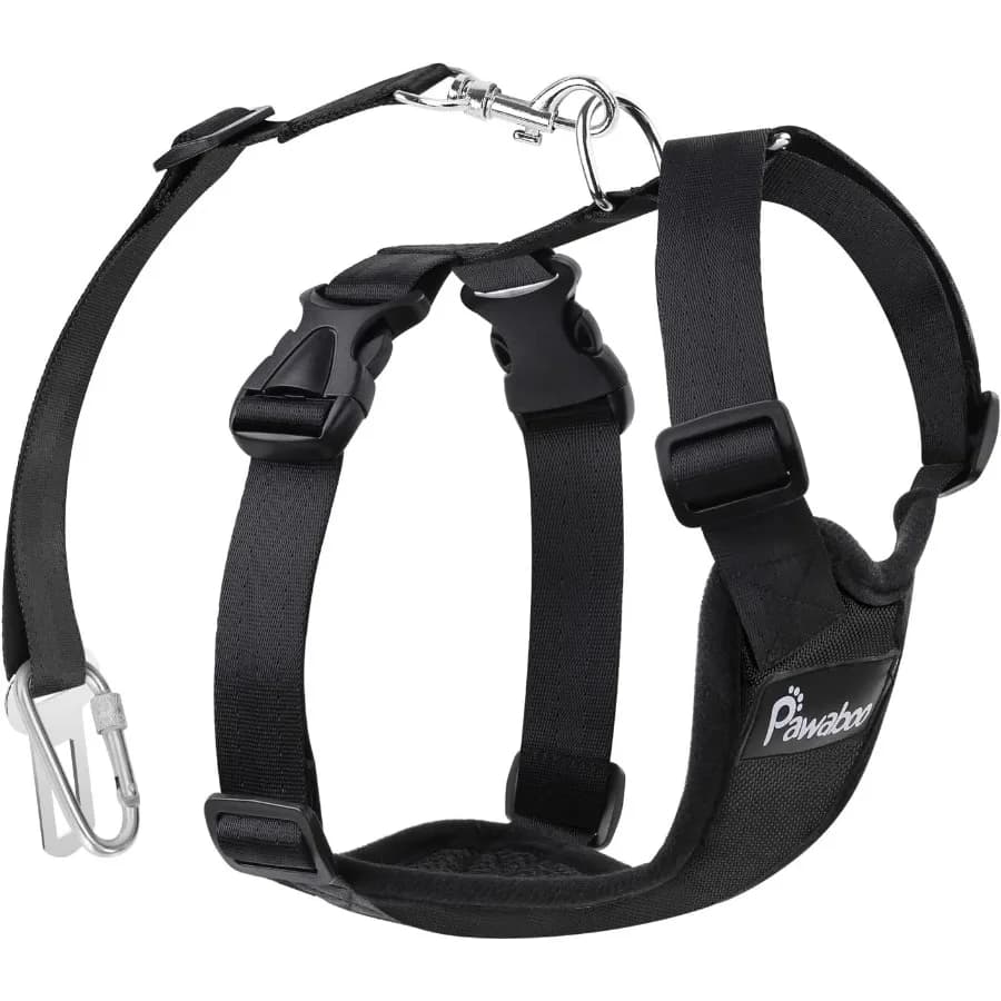 Imbracatura regolabile per gilet di sicurezza per cani con cintura di sicurezza Imbracatura per cintura di sicurezza per cani per auto con cinghia per connettore per veicolo Sedile per cani traspirante