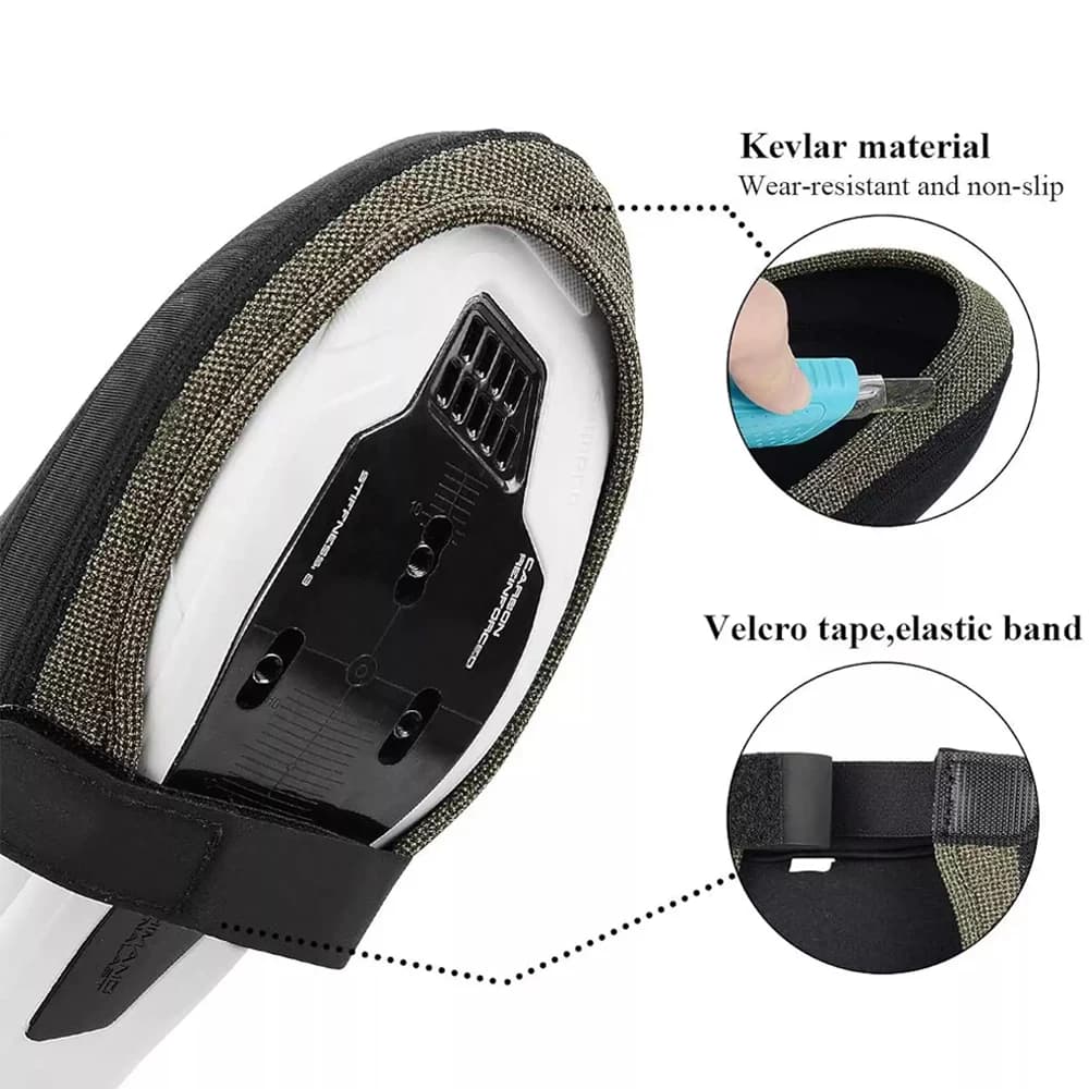 1 paio di copriscarpe da ciclismo con tutore per caviglia, scarpe termiche, copertura per le dita dei piedi, copertura antivento, resistente all'acqua per scarpe da ciclismo su strada di montagna