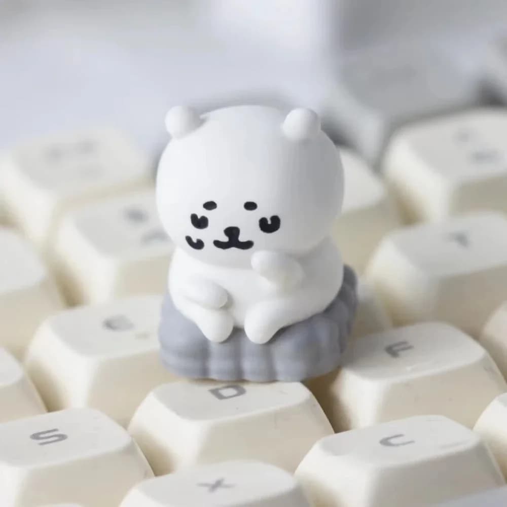 Manga Screen Bear Keycap Theme Keycap Cute Resin peripherals Art Keycaps Soul PC Game for Mechanical Keyboard Accessories Cherry MX Gift