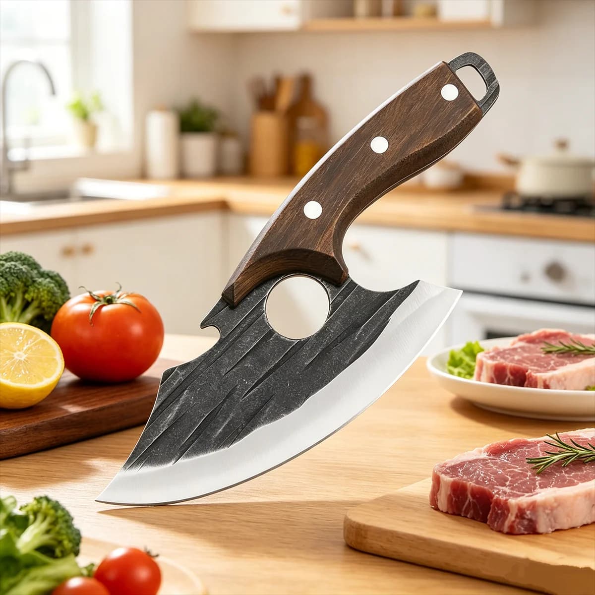 Coltello Professionale per Disossare il Pesce, Utensile da Cucina Multifunzionale per Frutti di Mare, Carne di Agnello, Preparazione di Carni Acquatiche, Coltello da Macellaio