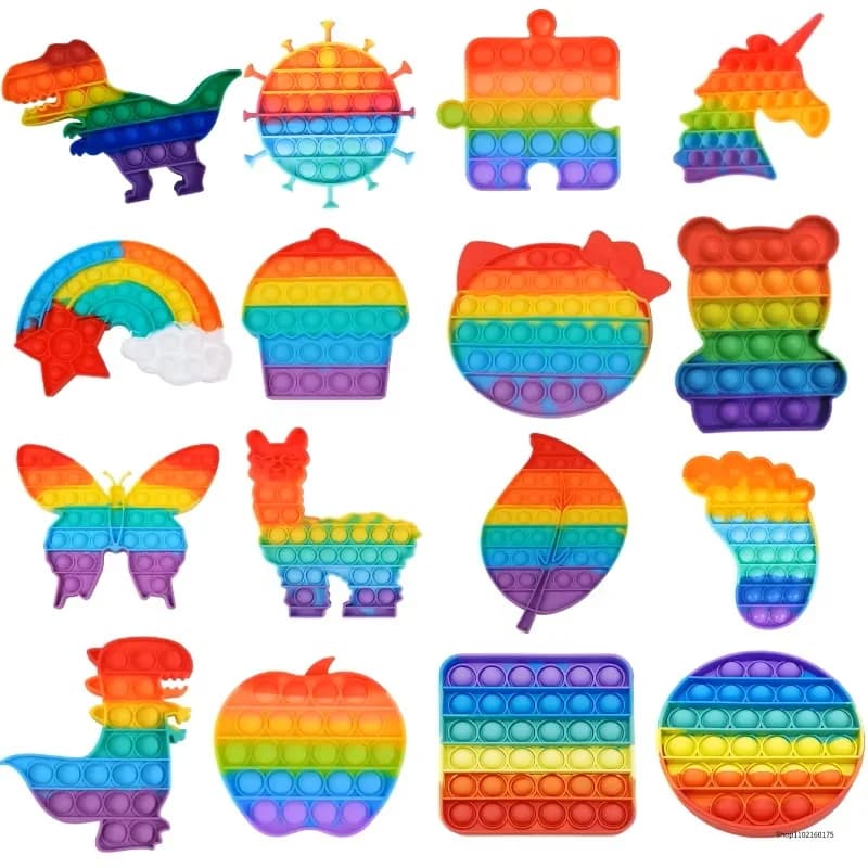 Silicone Decompression Bubble Thinking Chess Puzzle Rainbow Press Music Casual Toy Novelty Toy Adult Toy Squeeze Stressed Toy