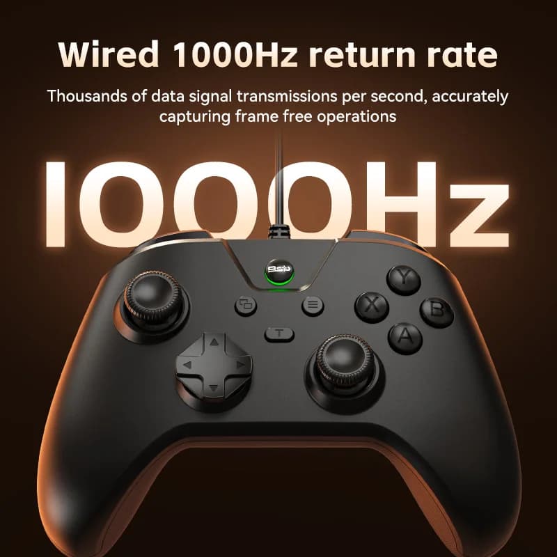 Controller di Gioco Cablato per PC, Joystick USB con Doppia Vibrazione, Plug and Play, Compatibile con Laptop, Steam, PS3, NS