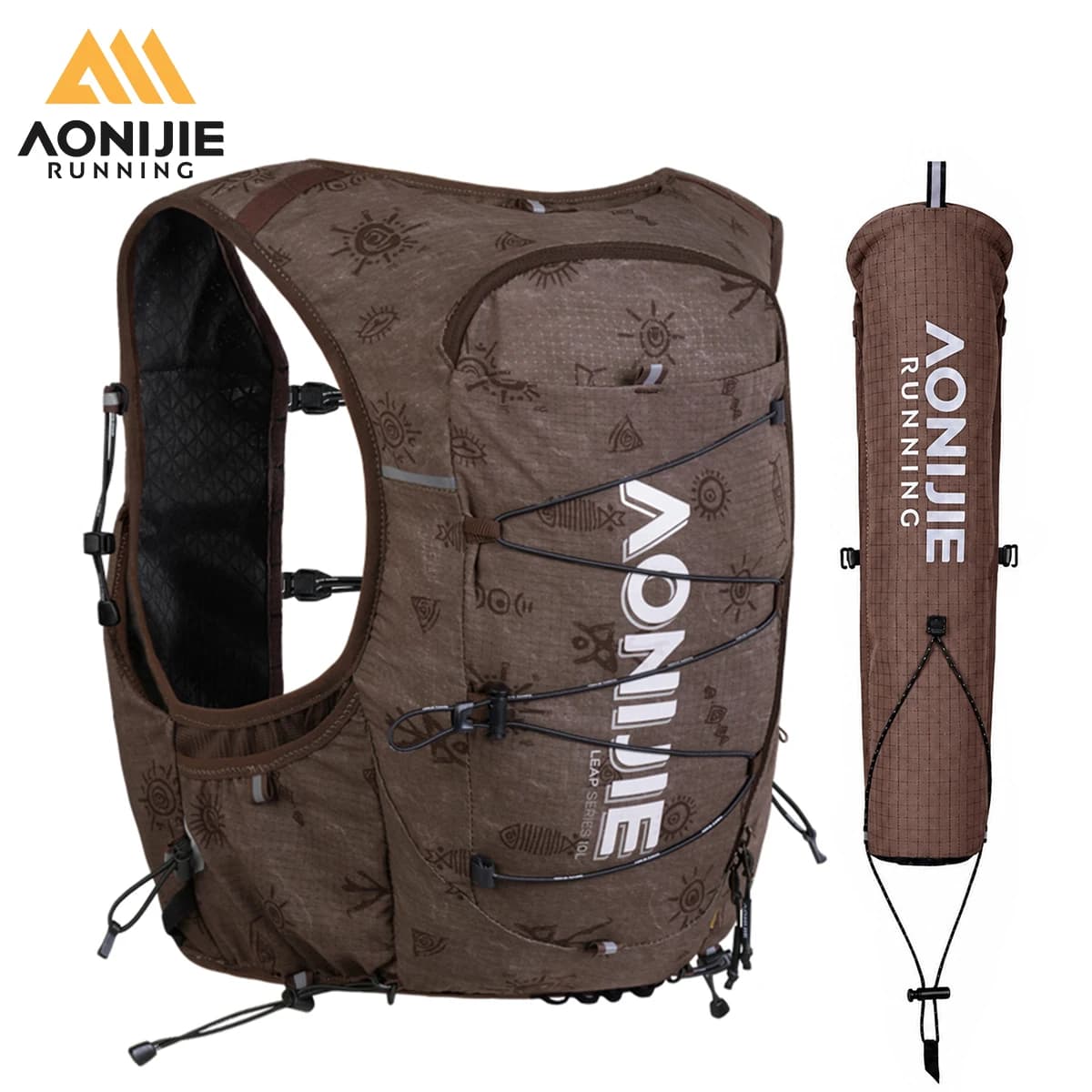AONIJIE C9119 10L Trail Running Backpack Professional Hydration Vest Lightweight Large Capacity Marathon Hiking Pack Unisex