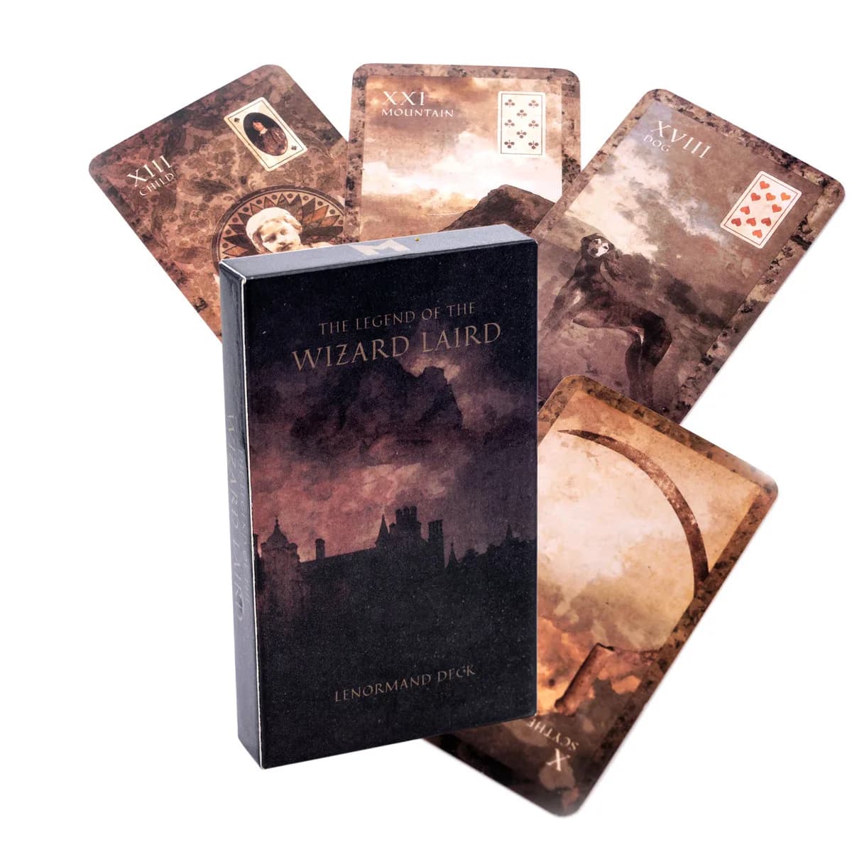 Legend Of The Wizard Laird lenormand Carte Oracle Fortune Telling Mazzo di tarocchi Gioco da tavolo per il tempo libero per feste in famiglia con guida PDF