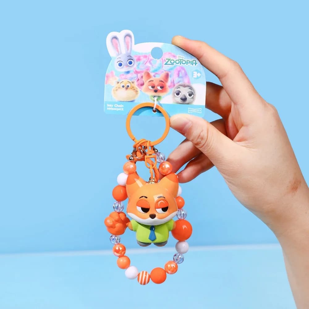 Genuine Disney Zootopia Figure Pendant Keychain Nick Wilde Judy Hopps Cartoon Bag Hanging for Backpack Handbag Display Gifts