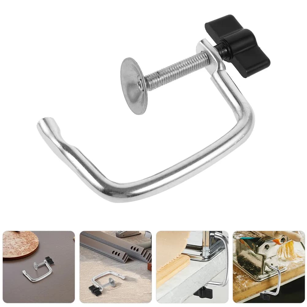 2 Pezzi Maniglia di Ricambio per Macchina per Pasta Resistente, Compatibile con la Maggior Parte delle Macchine Manuali per Pasta, Presa Liscia, Clip di Fissaggio Affidabile