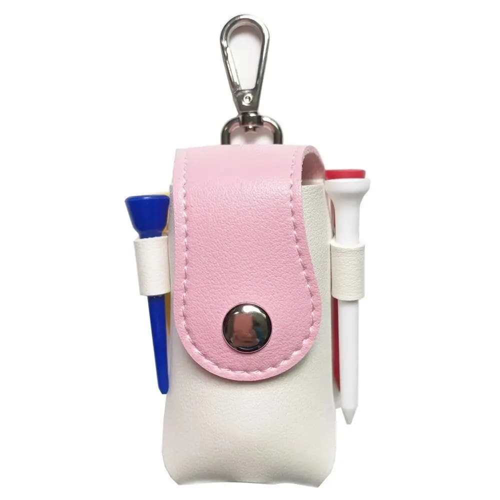 Mini marsupio per palline da golf Borsa da cintura da golf impermeabile a 2 palline Fibbia in metallo con clip per tee da golf Contenitore per palline da golf Allenamento sportivo